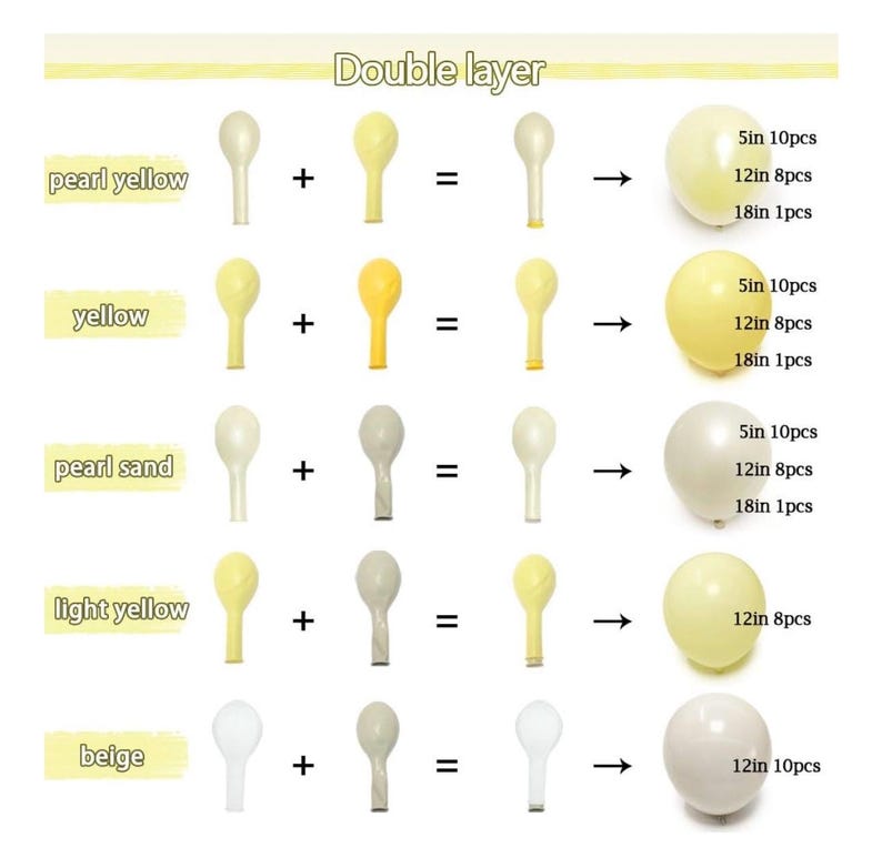 Yellow Balloon Arch Kit Double Stuffed Pastel Light Yellow Pearl White Sand Balloon Garland for Wedding Baby Shower Birthday Bridal to Bee