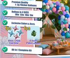 148pcs Stich Blue Purple Pink Balloon Arch Garland Kit Silver with Palm Leaves Foil Star for Hawaii Tropical Cartoon Summer Pool Theme Party