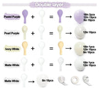 Pastel Purple White Balloon Garland - Double Stuffed Lavender Light Purple Cream Balloon Arch Kit Pearl Lilac White Ivory Color for Birthday