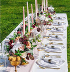 350PCS Gold Plastic Plates - Gold Plastic Dinnerware Sets for 50 Guests - 100 Disposable Plates,150 Silverware, 50 Cups, for Wedding & Party