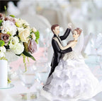 Wedding Cake Toppers Bride and Groom Dancing Figurines Cake Topper Wedding Decorations for Engagement Party Fun Couple Figurines Gifts