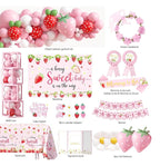 Strawberry Baby Shower Decorations, A Berry Sweet Baby Is On The Way Party Supplies, It's a Girl Gender Reveal, Backdrop Balloon Arch Boxes