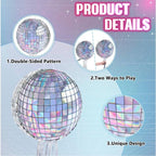 Disco Ball Piñata - Disco Party Decoration for Adult Birthday Party Supplies Hanging Disco Piñata with Bat Blindfold Mirror Roller Skating