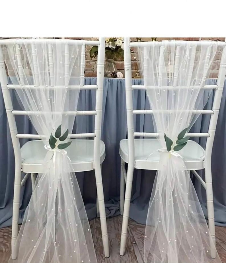 White Pearl Spring Summer Table Runner Boho Rustic Tulle Lace Mothers Day Table Runner for Baby Shower Wedding Arch Decor Veil Dessert Table