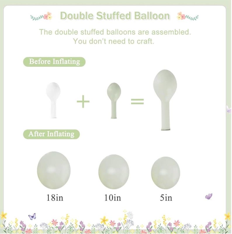 Dusty Green Purple Pastel Pink Balloon Arch Garland Kit 124Pcs Double Stuffed Light Green Sage Green Purple Yellow Macaron Pink Balloons