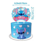 Stitch Party Supplies, 103pieces Birthday Decorations Set Include Banner, Balloons, Stickers, Hanging Swirls, Cake Cupcake Toppers, Tableclo