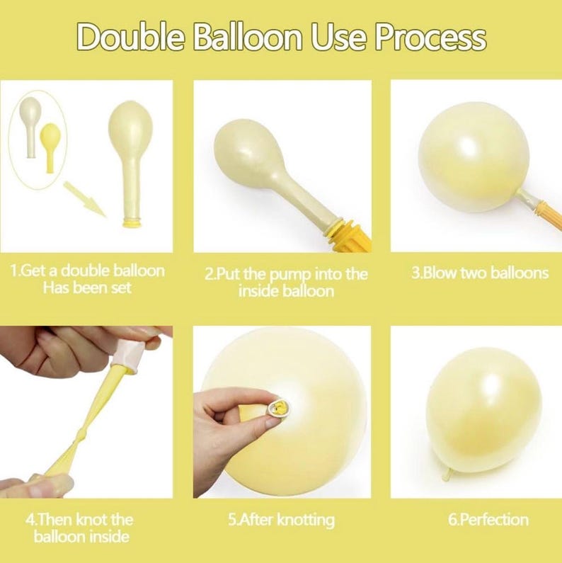 Yellow Balloon Arch Kit Double Stuffed Pastel Light Yellow Pearl White Sand Balloon Garland for Wedding Baby Shower Birthday Bridal to Bee