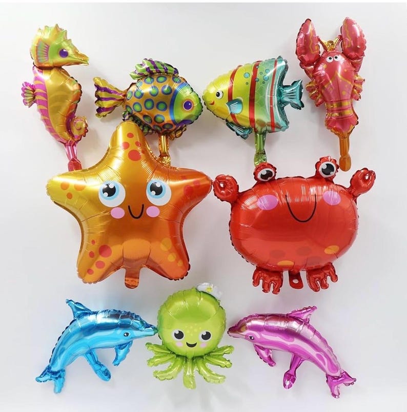 Under The Sea Balloon Garland Kit, Ocean Birthday Decorations, Sea Creature Balloon Arch, Nemo Party Decor, Fish Balloons, Baby Shower
