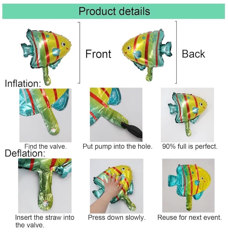 Under The Sea Balloon Garland Kit, Ocean Birthday Decorations, Sea Creature Balloon Arch, Nemo Party Decor, Fish Balloons, Baby Shower