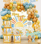Here Comes the Son Baby Shower Decorations for Boy ,Boho Sun Baby Shower Party Supplies ,It's A Boy Gender Reveal Décor, You Are My Sunshine