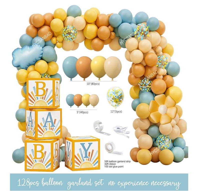 Here Comes the Son Baby Shower Decorations for Boy ,Boho Sun Baby Shower Party Supplies ,It's A Boy Gender Reveal Décor, You Are My Sunshine