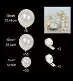 Pearl White Balloons Different Sizes 5 10 12 In,  White Balloon Garland Arch Kit,Royal White Latex Balloons for Birthday Wedding Baby Shower