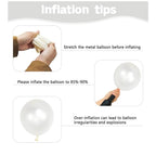 Pearl White Balloons Different Sizes 5 10 12 In,  White Balloon Garland Arch Kit,Royal White Latex Balloons for Birthday Wedding Baby Shower