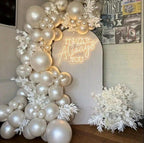 Pearl White Balloons Different Sizes 5 10 12 In,  White Balloon Garland Arch Kit,Royal White Latex Balloons for Birthday Wedding Baby Shower