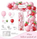 Strawberry Baby Shower Decorations, A Berry Sweet Baby Is On The Way Party Supplies, It's a Girl Gender Reveal, Backdrop Balloon Arch Boxes