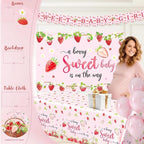 Strawberry Baby Shower Decorations, A Berry Sweet Baby Is On The Way Party Supplies, It's a Girl Gender Reveal, Backdrop Balloon Arch Boxes