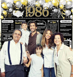 Back in 1986 Backdrop Large Wall Banner, Cheers to 40 Years, Happy 40th Birthday Anniversary Class Reunion Party Hanging Decorations Poster