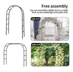 Metal Garden Arch, Wedding & Event Decoration, Garden Trellis for Climbing Plants, Assemble Freely 2 Sizes for Climbing Plant Bridal Party