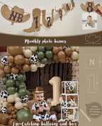 Western Cowboy 1st Birthday Decorations, My First Rodeo Birthday Party Supplies, Cowboy Balloon Arch Backdrop High Chair Banner ONE Boxes