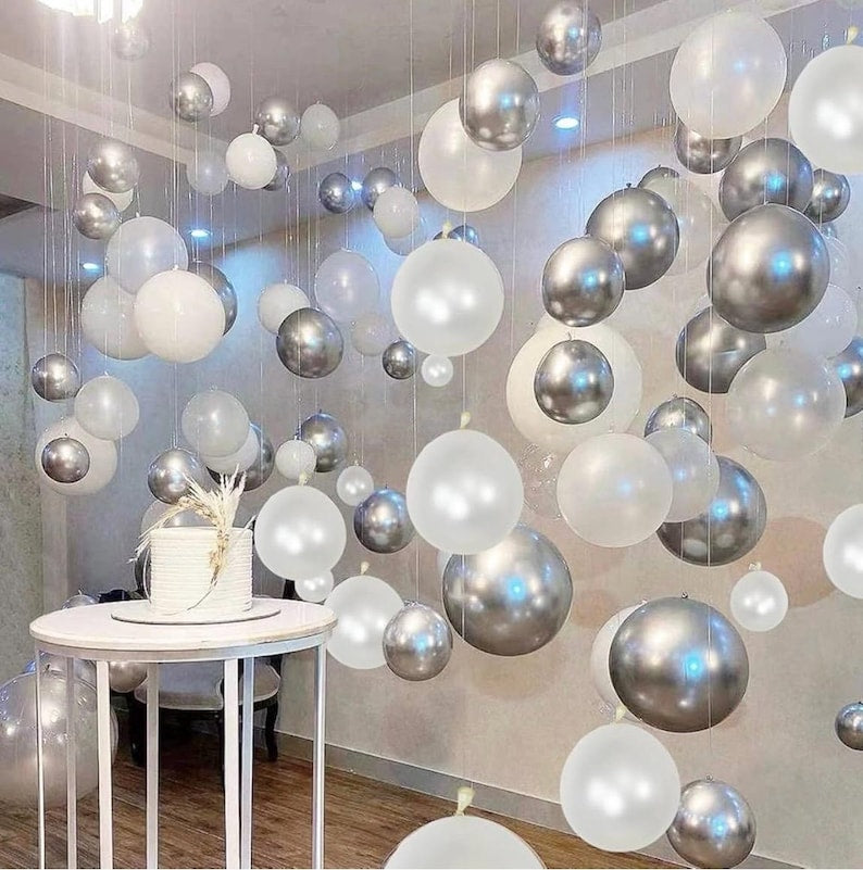 Pearl White Balloons Different Sizes 5 10 12 In,  White Balloon Garland Arch Kit,Royal White Latex Balloons for Birthday Wedding Baby Shower