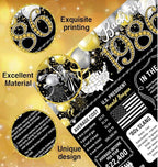 Back in 1986 Backdrop Large Wall Banner, Cheers to 40 Years, Happy 40th Birthday Anniversary Class Reunion Party Hanging Decorations Poster