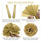 42PCS 80th Birthday Decoration Kit for Men Women, Black Gold Happy 80th Bday Banner Balloons Honeycomb Centerpiece Swirl Paper Pompoms Party
