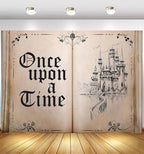 Fairy Tale Books Backdrop Once Upon a Time Backdrops Ancient Castle Princess Romantic Wedding Birthday Party Decorations Magic Book Backdrop