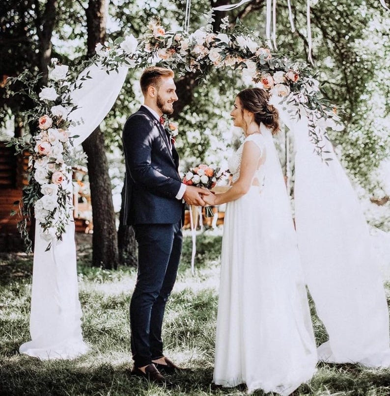Metal Garden Arch, Wedding & Event Decoration, Garden Trellis for Climbing Plants, Assemble Freely 2 Sizes for Climbing Plant Bridal Party