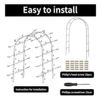 Metal Garden Arch, Wedding & Event Decoration, Garden Trellis for Climbing Plants, Assemble Freely 2 Sizes for Climbing Plant Bridal Party