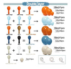 Blue Orange Balloon Arch Double Stuffed Latex Orange Sand White Balloons Light Blue White Balloon Garland for Birthday Fall Baby Shower