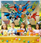Superhero Party Backdrop Decoration – 5x3FT Cartoon Banner for Boys Birthday, Baby Shower, Kids Comic Theme Party, Wall Decor, Photo Booth