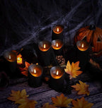 Flameless Candles 9 Packs Black Realistic Flickering LED Candles Battery Operated with Remote Timer for Home Decor Fake Candles