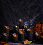 Flameless Candles 9 Packs Black Realistic Flickering LED Candles Battery Operated with Remote Timer for Home Decor Fake Candles
