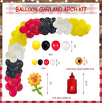 137 Pcs  BBQ Baby Shower Decorations, Hombae Its A Baby Q Baby Shower Decorations Backdrop Balloon Garland Banner Tablecloth Cake Topper
