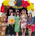137 Pcs  BBQ Baby Shower Decorations, Hombae Its A Baby Q Baby Shower Decorations Backdrop Balloon Garland Banner Tablecloth Cake Topper