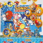 Sonic The Hedgehog Birthday Party Kit - Complete Supplies for 10, Video Game Themed Decorations, Licensed Banner, Plates, Cups, Balloons
