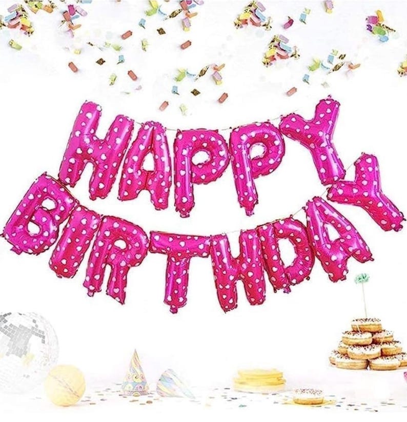 Kitty Birthday Party Decorations Set, with Banner, Balloons, Cake Topper, Cupcake Toppers, Hanging Swirls, Tablecloth - 49pcs