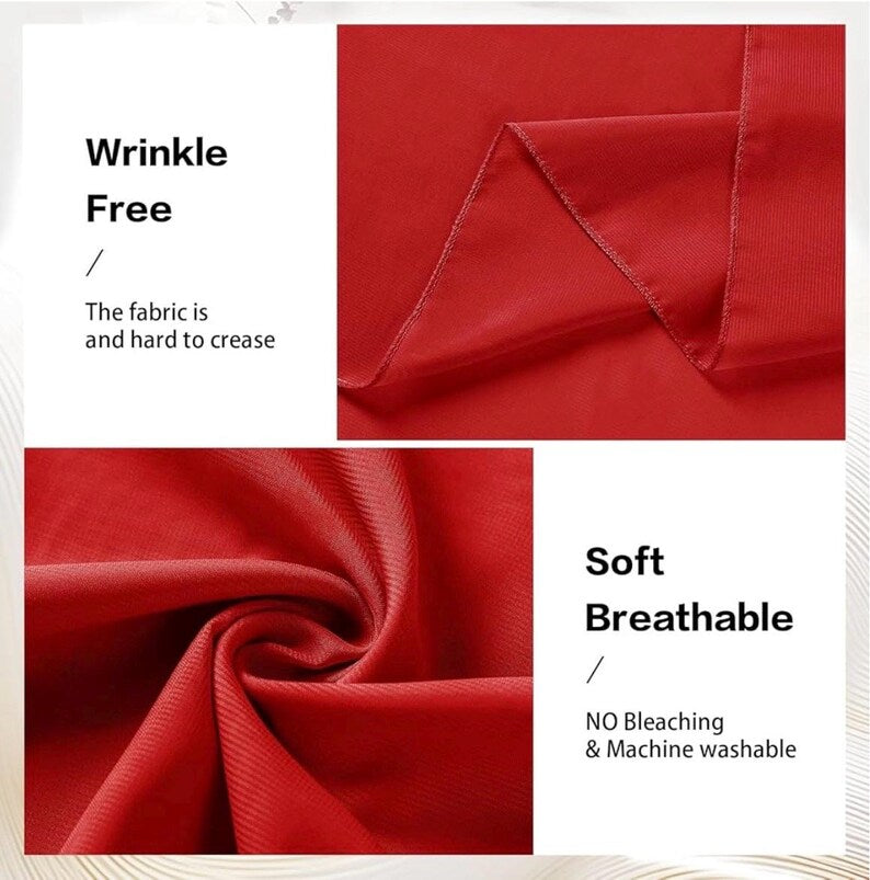 Red Wedding Arch Draping Fabric Chiffon Fabric, 29in x 18Ft Sheer Chiffon Outdoor Curtain for Wedding Ceremony Birthday Party Decoration