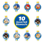 Sonic The Hedgehog Birthday Party Kit - Complete Supplies for 10, Video Game Themed Decorations, Licensed Banner, Plates, Cups, Balloons