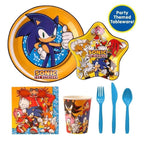 Sonic The Hedgehog Birthday Party Kit - Complete Supplies for 10, Video Game Themed Decorations, Licensed Banner, Plates, Cups, Balloons