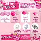 ALL-IN-1 Minnie Balloon Arch Kit with BONUS Bow & Mouse Head Balloons - Mini Mouse Balloons for Birthday Decorations, Oh Twodles Birthday