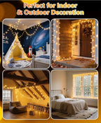 Twinkle Star 100 LED Star String Lights,33FT Plug in Fairy String Lights Waterproof, Extendable for Indoor, Outdoor, Birthday,Christmas Part