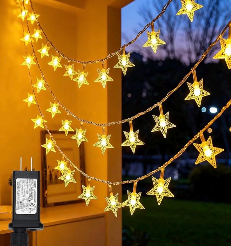 Twinkle Star 100 LED Star String Lights,33FT Plug in Fairy String Lights Waterproof, Extendable for Indoor, Outdoor, Birthday,Christmas Part