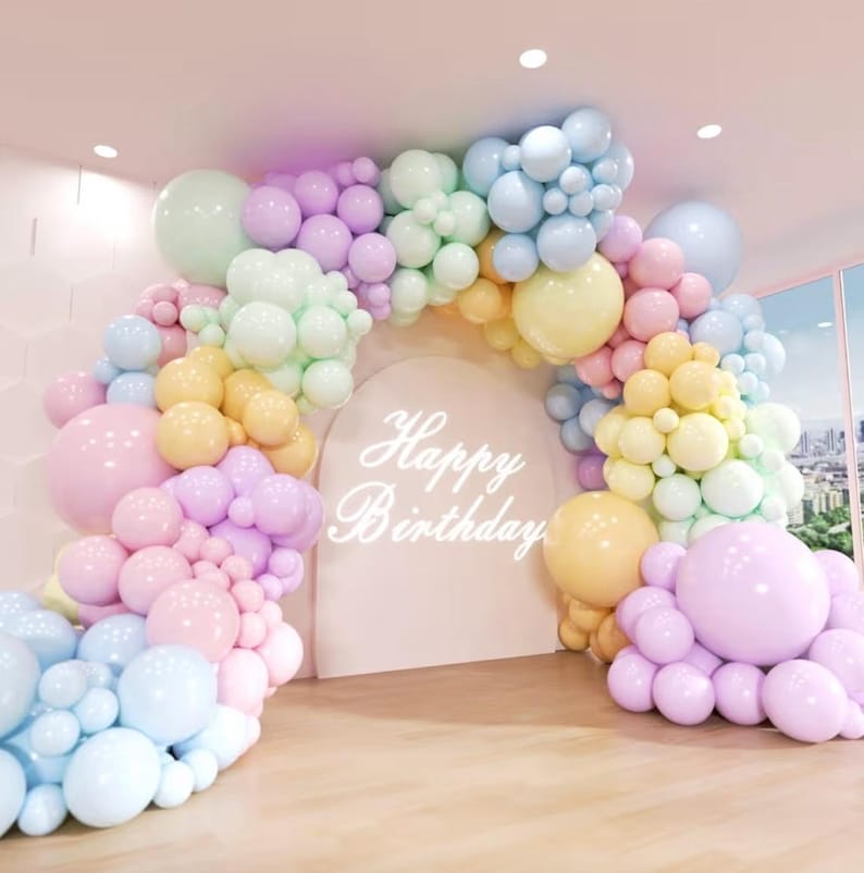 Pastel Rainbow Balloon Arch Kit, 162Pcs Macaron Assorted Colorful Party Balloon Garland Kit for Baby Shower, Wedding, Engagements, Birthday