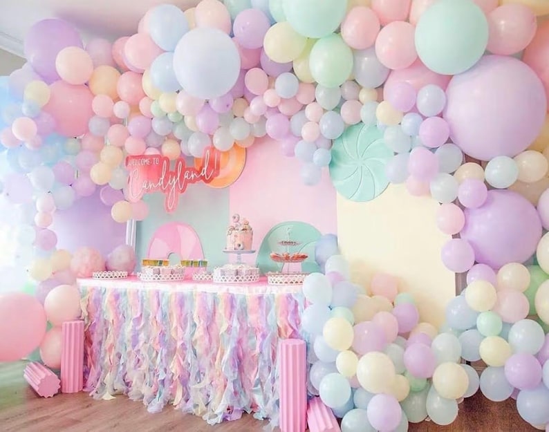 Pastel Rainbow Balloon Arch Kit, 162Pcs Macaron Assorted Colorful Party Balloon Garland Kit for Baby Shower, Wedding, Engagements, Birthday