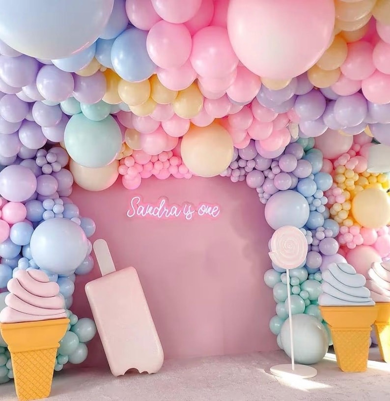 Pastel Rainbow Balloon Arch Kit, 162Pcs Macaron Assorted Colorful Party Balloon Garland Kit for Baby Shower, Wedding, Engagements, Birthday