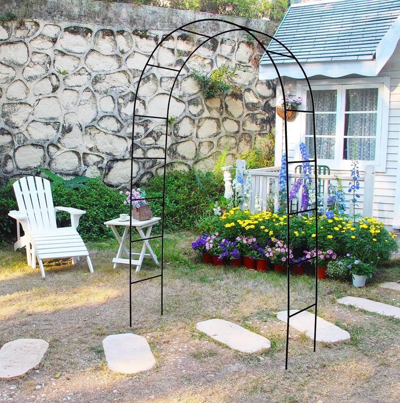 Metal Garden Arch, Wedding & Event Decoration, Garden Trellis for Climbing Plants, Assemble Freely 2 Sizes for Climbing Plant Bridal Party