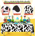 154Pcs Toy Inspired Story Birthday Party Decorations Supplies for Kids Teen, Balloon Arch with Backdrop Tablecloth Cow Print Balloons Star