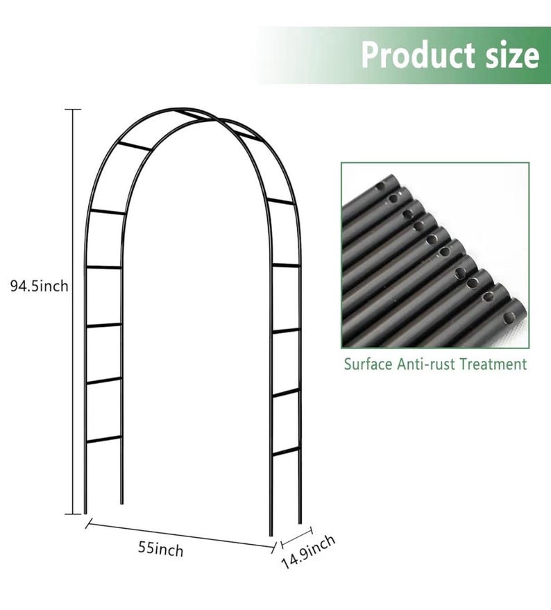 Metal Garden Arch, Wedding & Event Decoration, Garden Trellis for Climbing Plants, Assemble Freely 2 Sizes for Climbing Plant Bridal Party