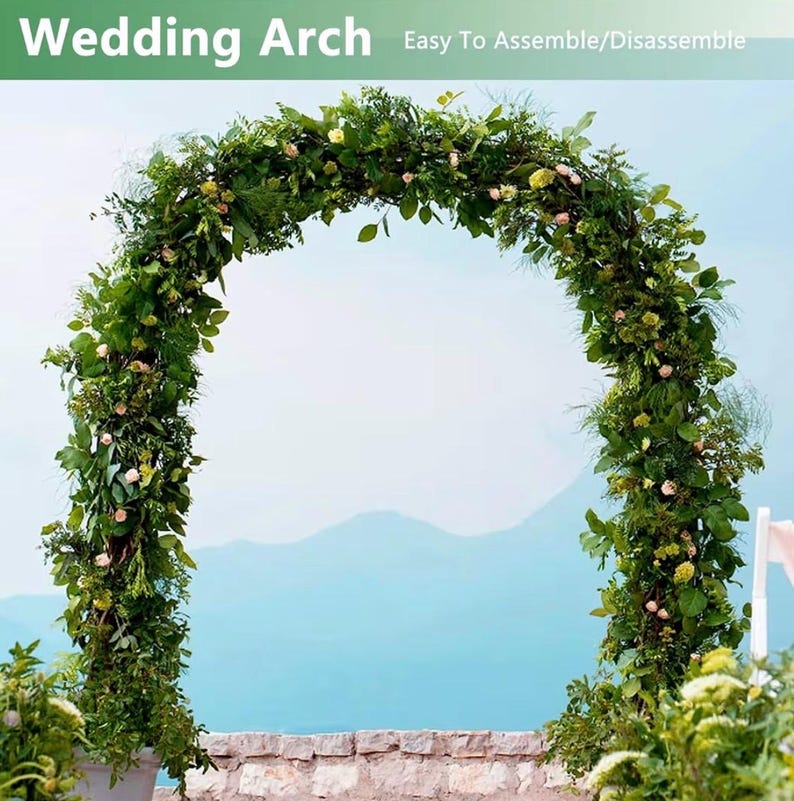 Metal Garden Arch, Wedding & Event Decoration, Garden Trellis for Climbing Plants, Assemble Freely 2 Sizes for Climbing Plant Bridal Party